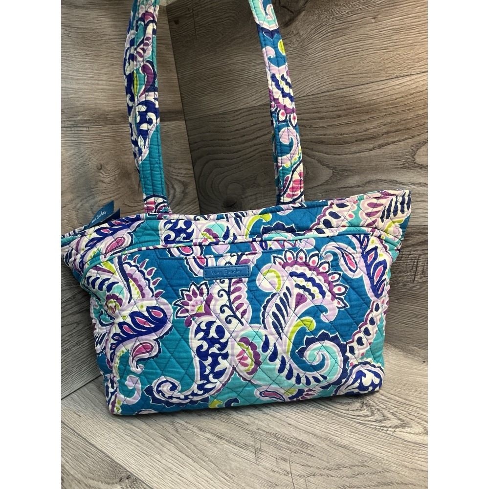 Blue Vera With Lavender Paisley Shoulder Bag